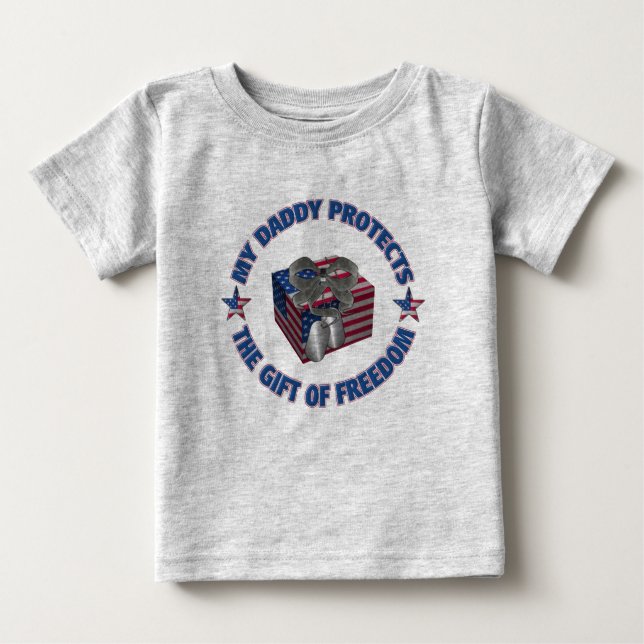 Das Geschenk der Freiheit Daddy Baby T-shirt (Vorderseite)