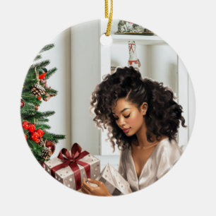 Das "Geschenk der Jahreszeit" Keramik Ornament