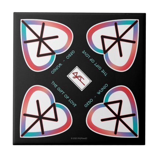 Das Geschenk der Liebe Bindrune Fliese (Vorderseite)