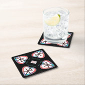 Das Geschenk der Liebe Bindrune Rechteckiger Pappuntersetzer (Vor Ort)