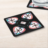 Das Geschenk der Liebe Bindrune Rechteckiger Pappuntersetzer (angewinkelt)