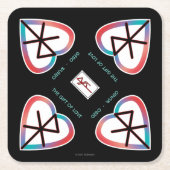 Das Geschenk der Liebe Bindrune Rechteckiger Pappuntersetzer (Vorderseite)