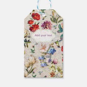 Das Geschenk der Viktorianischen Ära mit floralen  Geschenkanhänger