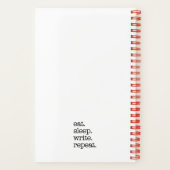 Das Geschenk des Autors im Writer-Journal Notizblock (Rückseite)