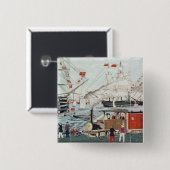 Das Geschenk des Flottenadmiral-Perrys einer Button (Vorne & Hinten)