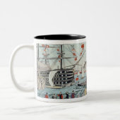 Das Geschenk des Flottenadmiral-Perrys einer Zweifarbige Tasse (Links)