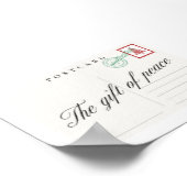 Das Geschenk des Friedens Weihnachts-Postkartenpos Poster (Ecke)