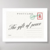 Das Geschenk des Friedens Weihnachts-Postkartenpos Poster (Vorne)