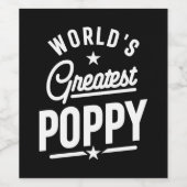 Das Geschenk des größten Mohnvaters der Welt Weinetikett (Einzelnes Label)