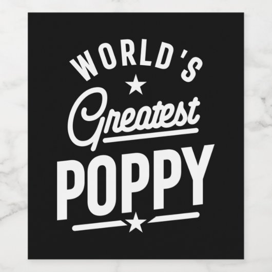 Das Geschenk des größten Mohnvaters der Welt Weinetikett (Einzelnes Label)