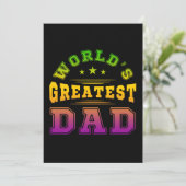 Das Geschenk des größten Vaters zum Vater der Welt Einladung (Stehend Vorderseite)