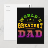 Das Geschenk des größten Vaters zum Vater der Welt Postkarte (Vorne/Hinten)