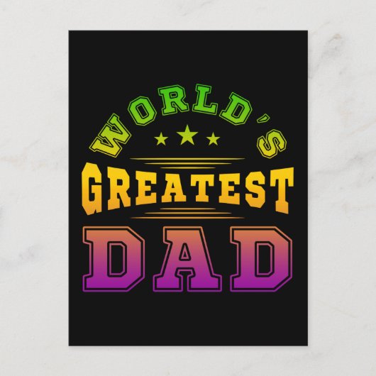 Das Geschenk des größten Vaters zum Vater der Welt Postkarte (Vorderseite)