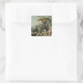 Das Geschenk des Hirten oder das Nest Quadratischer Aufkleber (Tasche)
