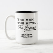 Das Geschenk des Menschen Myth Legend für Ihm pers Zweifarbige Tasse (Links)