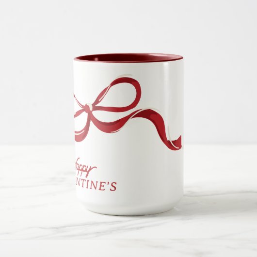 Das Geschenk des modernen Happy Valentine Retro Re Tasse (Zentrum)