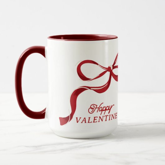 Das Geschenk des modernen Happy Valentine Retro Re Tasse (Links)