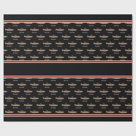 Das Geschenk des modernen Schwarzen und Rosten Fis Geschenkpapier (Flach)