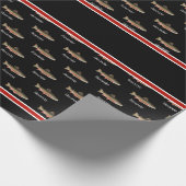 Das Geschenk des modernen Schwarzen und Rosten Fis Geschenkpapier (Ecke)