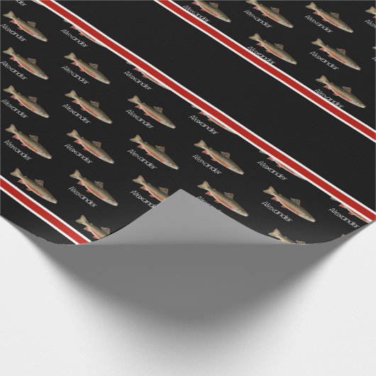 Das Geschenk des modernen Schwarzen und Rosten Fis Geschenkpapier (Ecke)