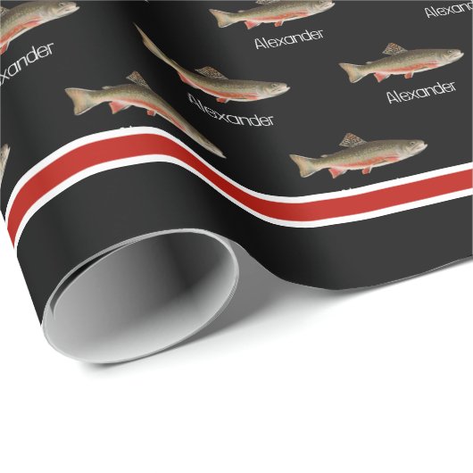 Das Geschenk des modernen Schwarzen und Rosten Fis Geschenkpapier (Rolleneckpunkt)