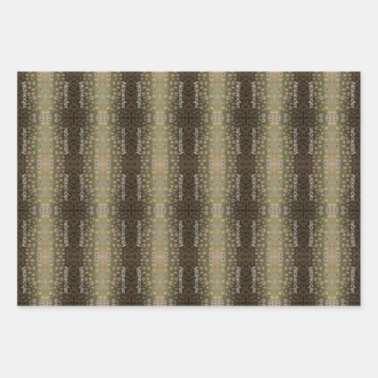 Das Geschenk des modernen Schwarzen und Rosten Fis Geschenkpapier Set (Vorderseite 3)