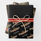 Das Geschenk des modernen Schwarzen und Rosten Fis Geschenkpapier Set (Beispiel)