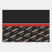 Das Geschenk des modernen Schwarzen und Rosten Fis Geschenkpapier Set (Vorderseite)