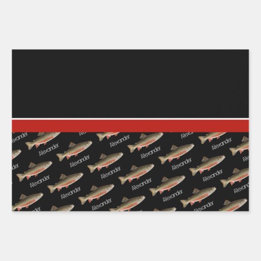 Das Geschenk des modernen Schwarzen und Rosten Fis Geschenkpapier Set (Vorderseite)