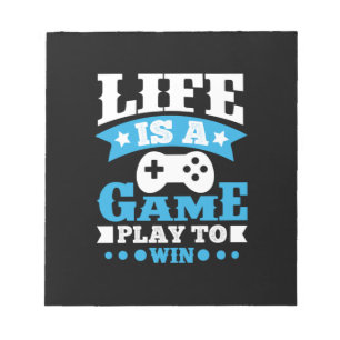 Das Geschenk des Spielers ist ein Spiel Notizblock