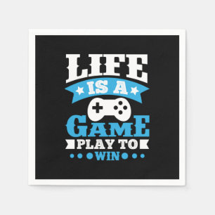 Das Geschenk des Spielers ist ein Spiel Serviette