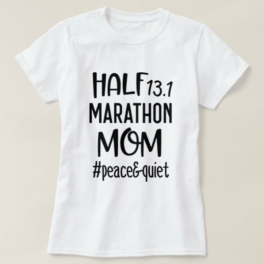Das Geschenk halbe der Marathon-Mama-lustigen 13,1 T-Shirt (Design vorne)