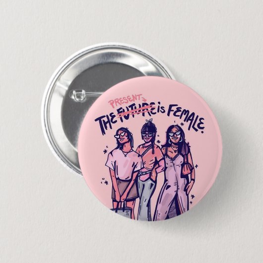 Das Geschenk ist die Zukunft Button (Vorne & Hinten)