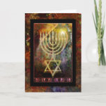 Das Geschenk Karte<br><div class="desc">Grußkarte mit Davidsstern und menorah</div>