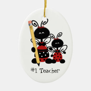 Das Geschenk-Verzierung des Schullehrers Keramikornament
