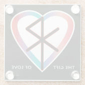 Das Geschenk von Liebe Bindrune Glass Untersetzer (Rückseite)