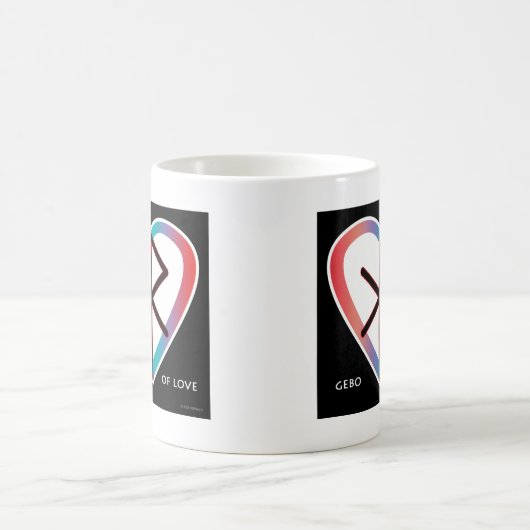 Das Geschenk von Liebe Bindrune Kaffee Tasse (Mittel)