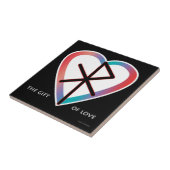 Das Geschenk von Liebe Bindrune Keramik Tile Fliese (Seite)