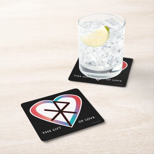 Das Geschenk von Liebe Bindrune Paper Untersetzer (Vor Ort)