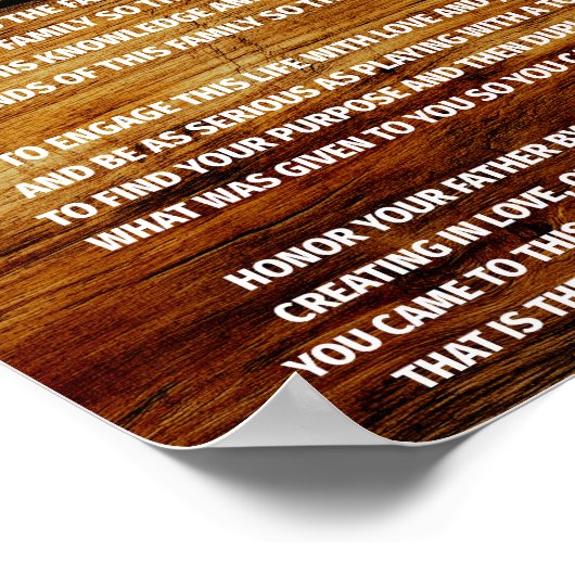 Das Geschenk von Mann/Geschenk für Ihm/Wand Kunst/ Poster (Ecke)