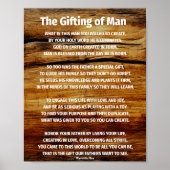 Das Geschenk von Mann/Geschenk für Ihm/Wand Kunst/ Poster (Vorne)