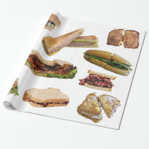 Das Geschenkpapier für Sandwiches
