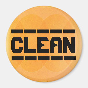 Das Geschirr ist sauber Magnet