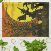 Das Geschirrtuch der Halloween-Hexefee (Gefaltet)