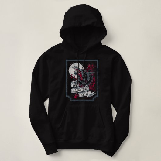 Das geschlachtete Lamm - Wolfskopf - Bier Hoodie (Design vorne)