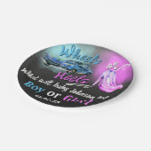 Das Geschlecht der Heels oder Räder zeigt die Papi Pappteller (Schrägansicht)