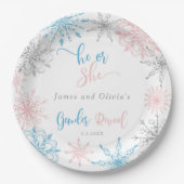 Das Geschlecht der Schneeflocken offenbart Pappteller (Vorderseite)