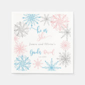 Das Geschlecht der Schneeflocken offenbart Serviette (Vorderseite)