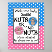 Das Geschlecht "Nuts oder No Nuts" zeigt ein Poste Poster (Vorne)