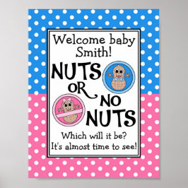 Das Geschlecht "Nuts oder No Nuts" zeigt ein Poste Poster